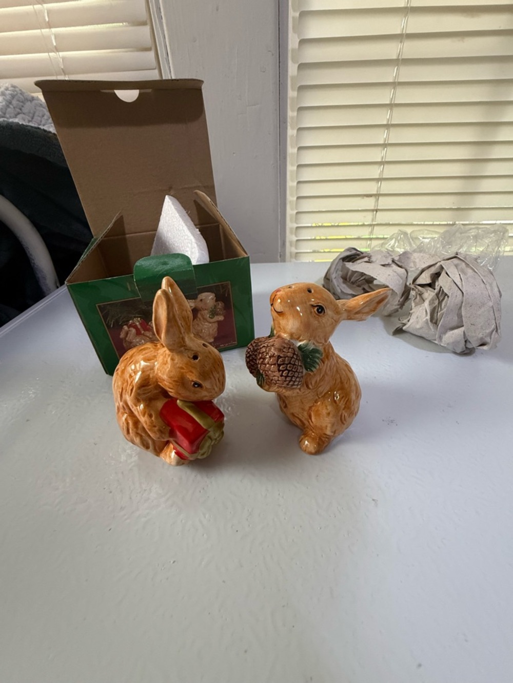 Dillard's Trimmings Woodland salt and pepper shakers.